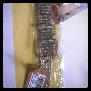NEW Brandy Melville Silver Rhinestone Belt